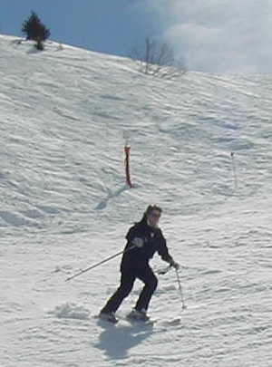 Patricia skiing