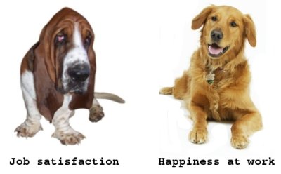 Happiness at work vs. job satisfaction