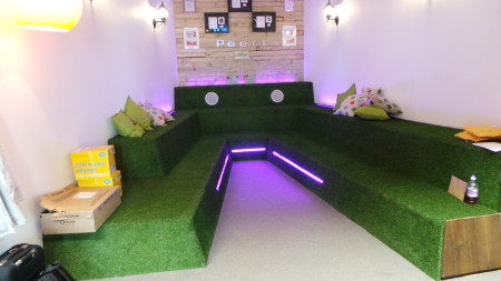 This is the lobby and the first thing you see when you enter the office.