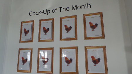 This is the wall where they celebrate their mistakes.